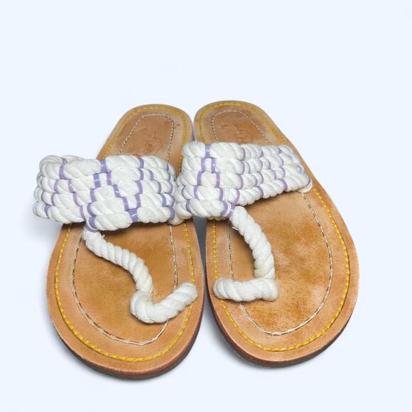 Free People Libre Slipon Sandals Rope Size EU 37 US 6.5 - Picture 1 of 5
